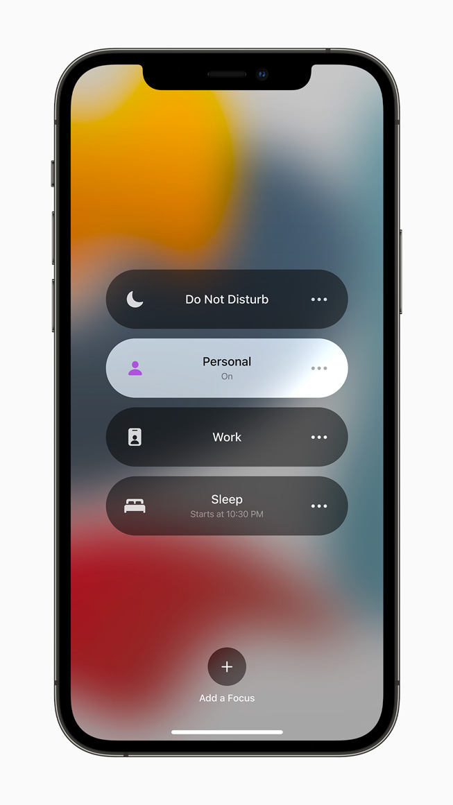 ميزة تركيز الوقت الشخصي معروضة على iPhone 12 Pro.