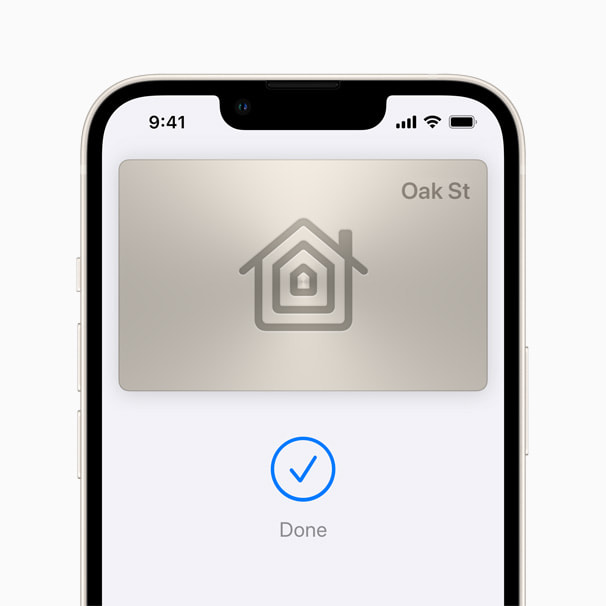 iPhone 钱包中的 Apple Home Key 门锁卡片