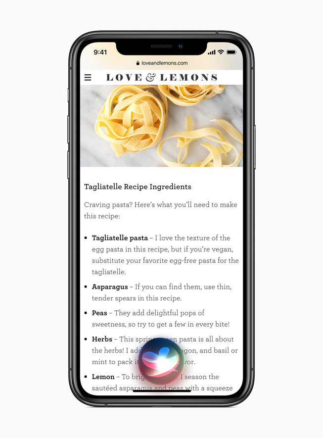 The Siri experience in iOS 14 displayed on iPhone 11 Pro. 