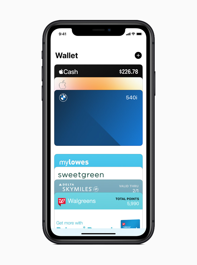 iPhone 11 Proの Wallet に登録されたデジタル自動車キー。