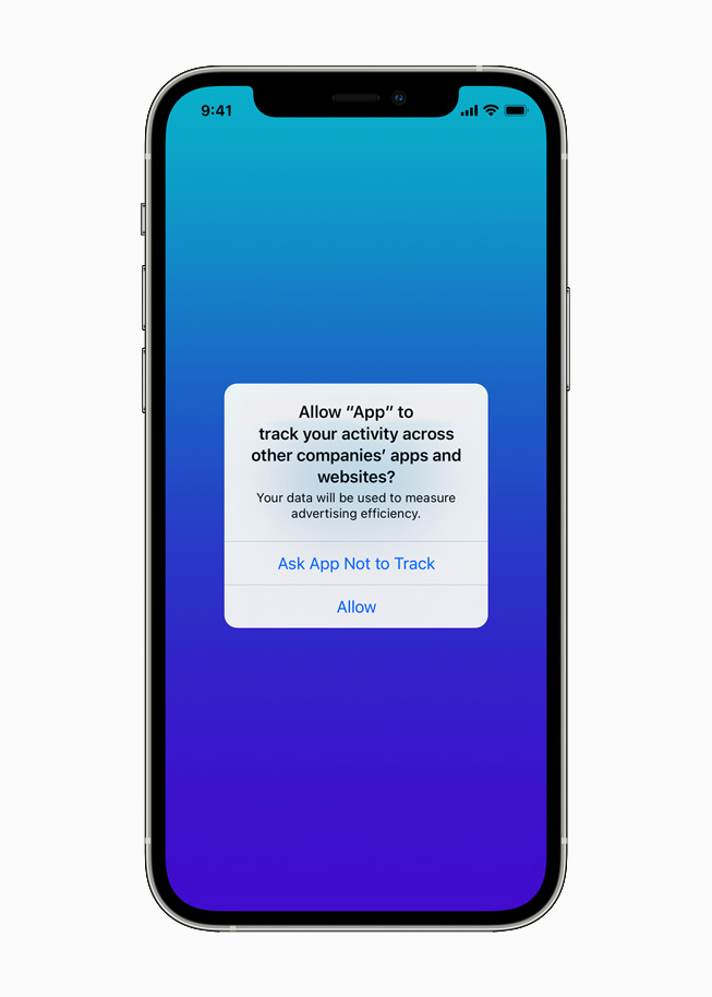 App Tracking in iOS 14.5 on iPhone 12 Pro.