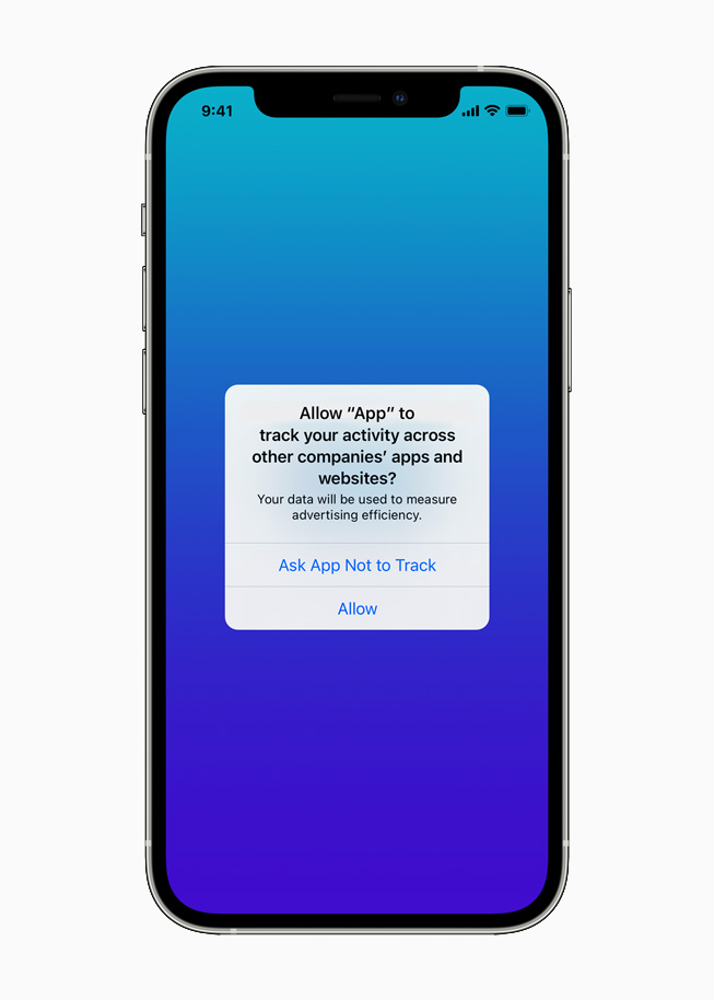 คุณสมบัติ "ความโปร่งใสในการติดตามของแอป" ใน iOS 14.5 บน iPhone 12 Pro 