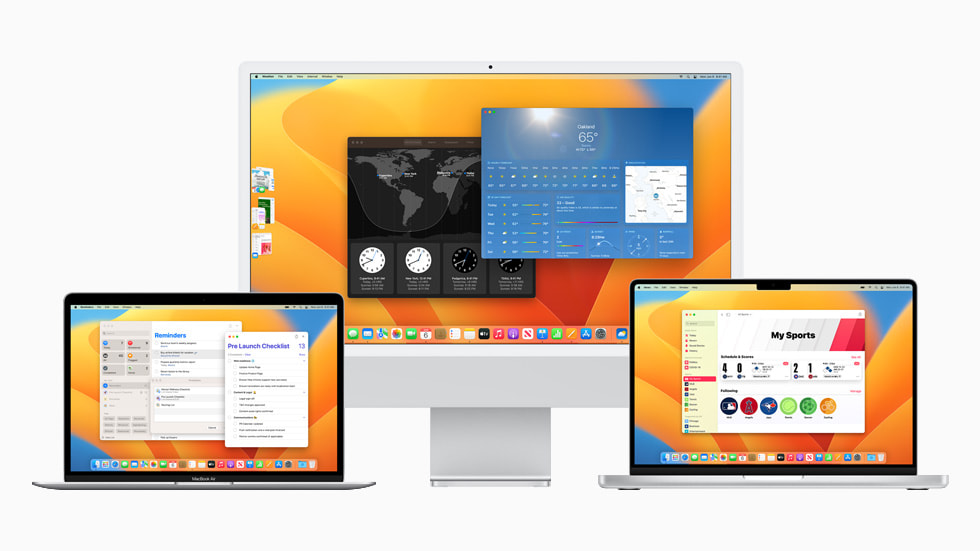 MacBook Air, 24" iMac und das neue MacBook Pro.
