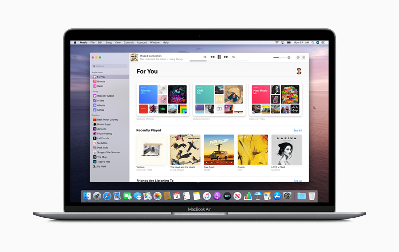 有了全新的 Mac 版「音樂」app，找尋新的動聽音樂從未如此快速又簡單。