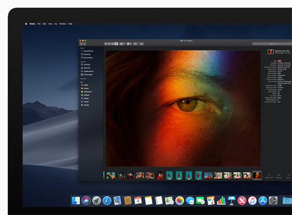 Captura de una pantalla de Mac que presenta la nueva configuración del Modo Oscuro