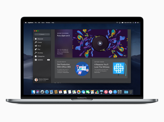 新しいMac App Storeのデモ画像