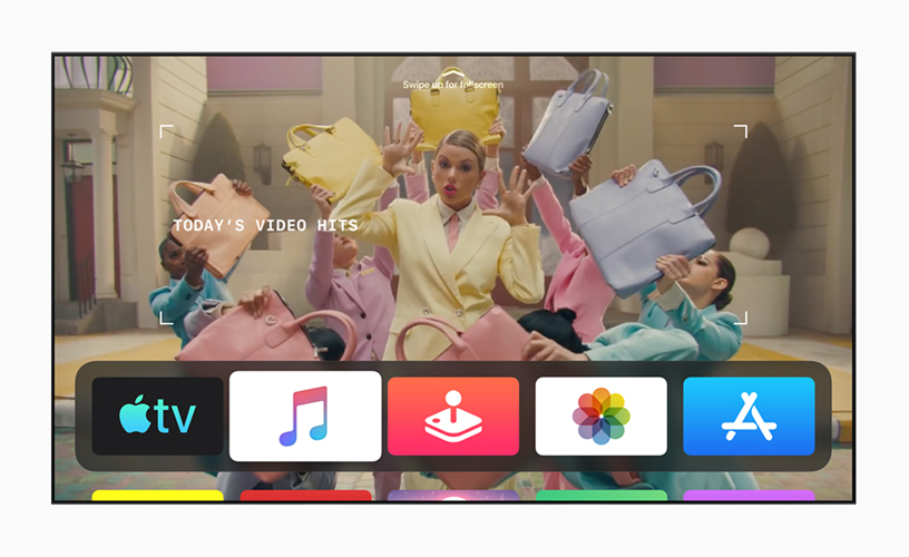 tvOS 13のApple Musicに表示されている「Today’s Video Hits」の画面。 