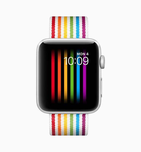 Apple Watch featuring a new rainbow pride band