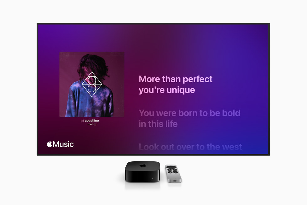Apple TV 4KにApple Musicが表示されています。