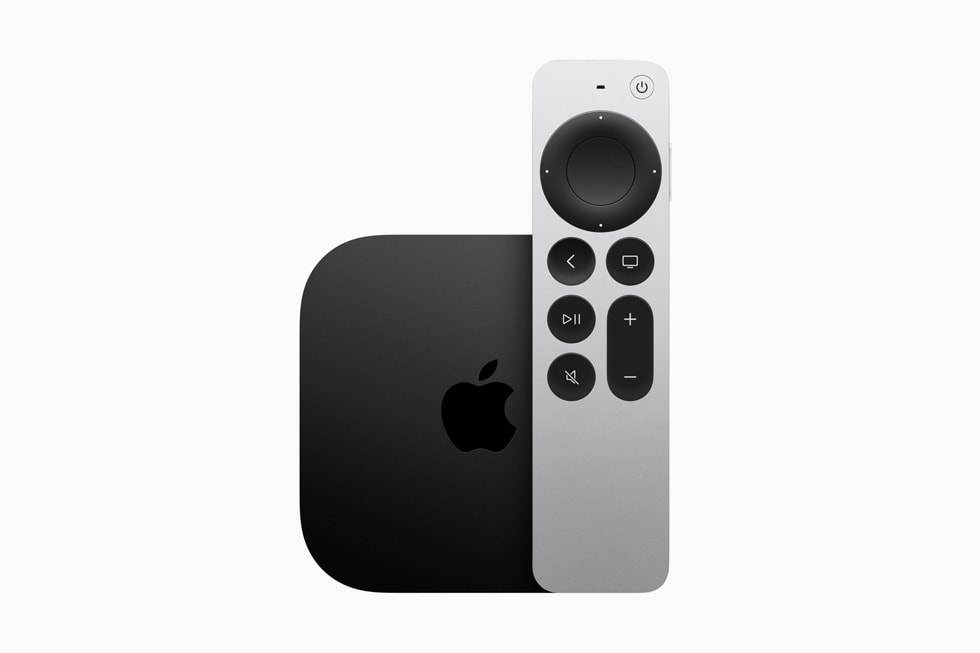 新しいApple TV 4KとSiri Remoteが表示されています。