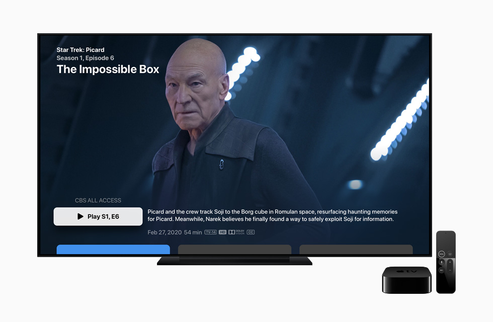 CBS All Access screen on Apple TV.