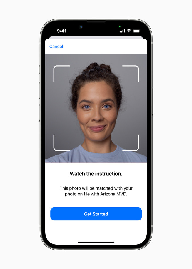 A user is walked through the Face ID process in Wallet.