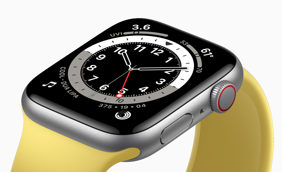 Retina-skärm på Apple Watch SE.