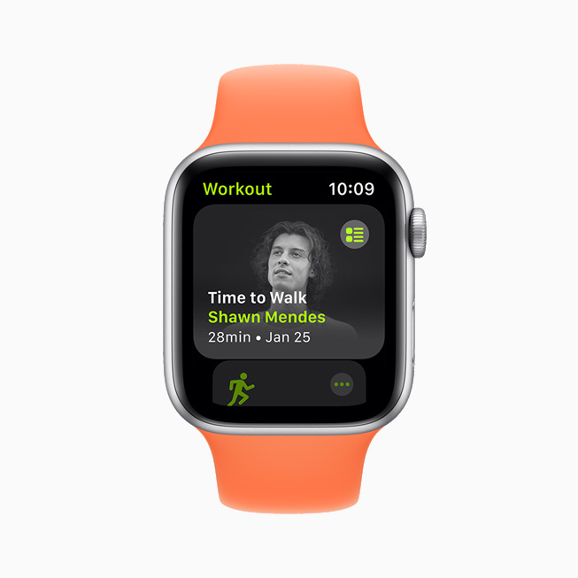 Shawn Mendes displayed on Apple Watch.