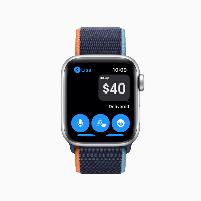 Apple Pay in Nachrichten auf der Apple Watch. 