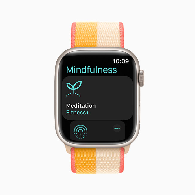 Mindfulness-appen vises på Apple Watch Series 7.