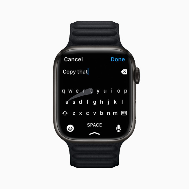 Nouveau clavier de l’Apple Watch Series 7.