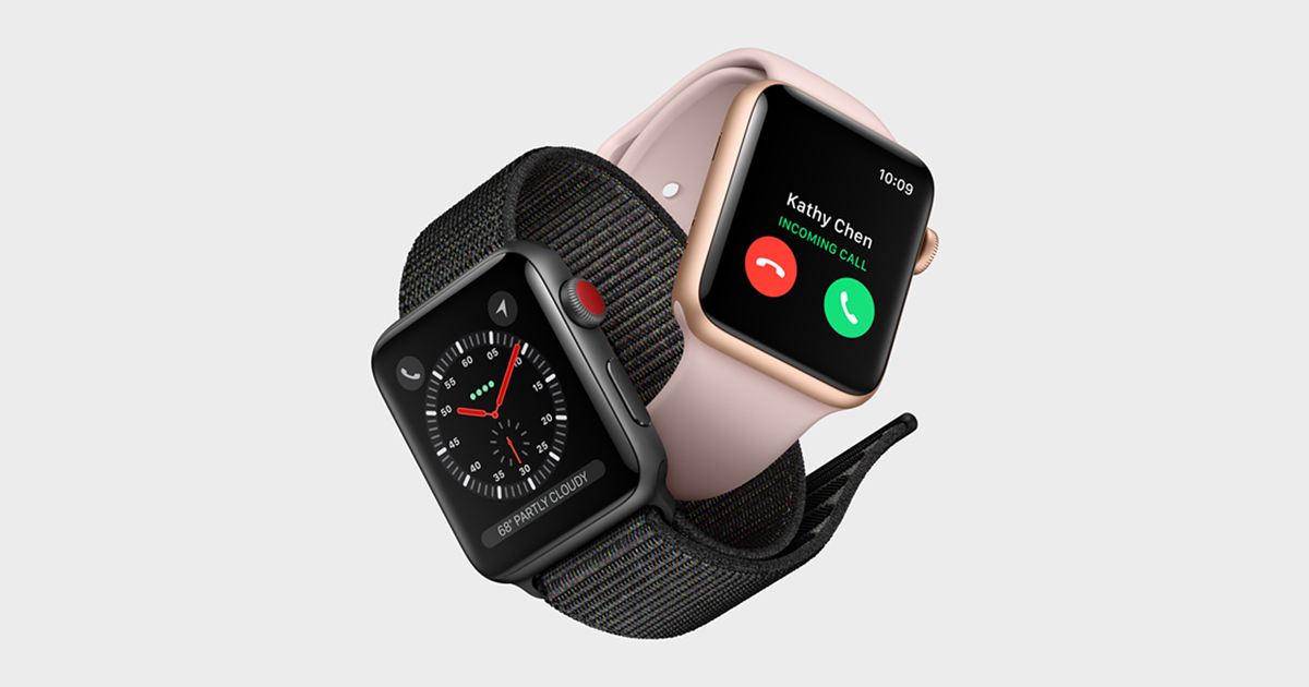 Apple Watch Series 3は携帯電話通信機能を内蔵し、様々な新機能を搭載 