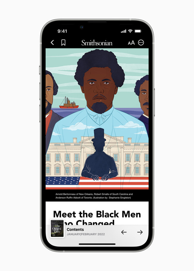 Smithsonian affiché dans Apple News sur l’iPhone 13 Pro.