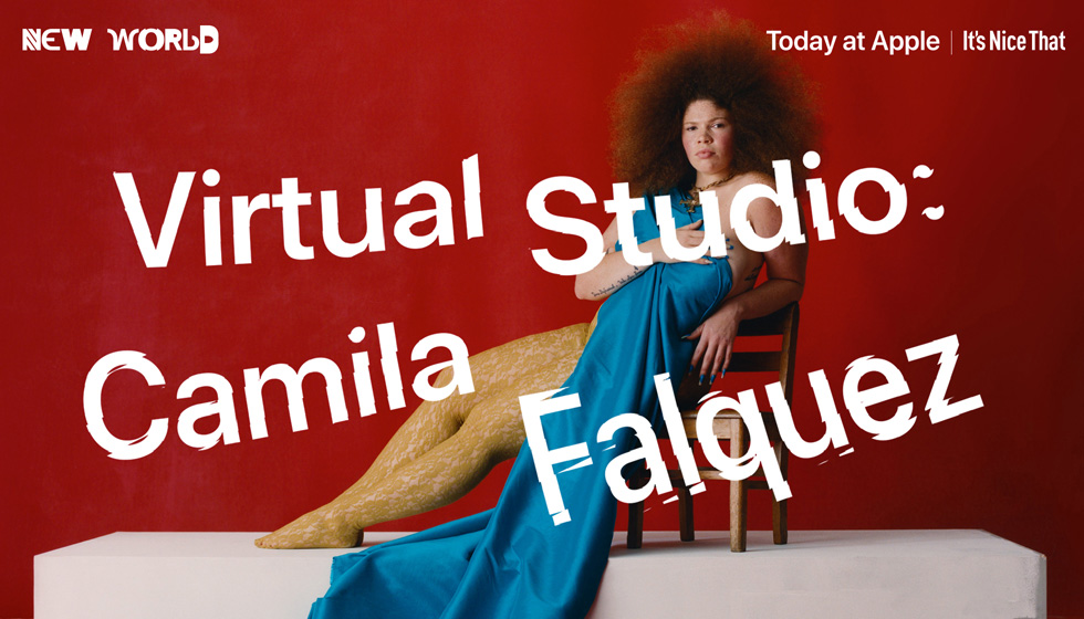 Title screen for the Camila Falquez virtual session for Today at Apple.