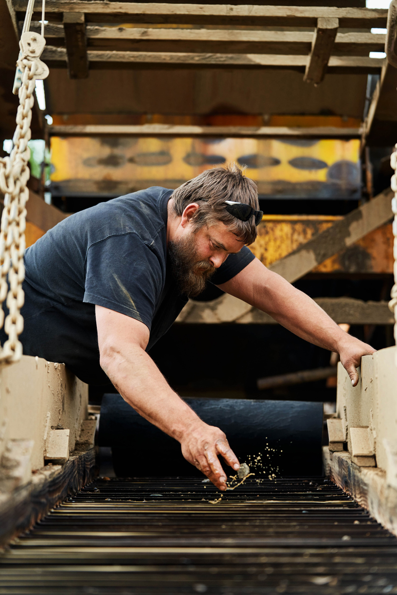 Chris Race, co-owner of a placer mining operation on Jack Wade Creek.