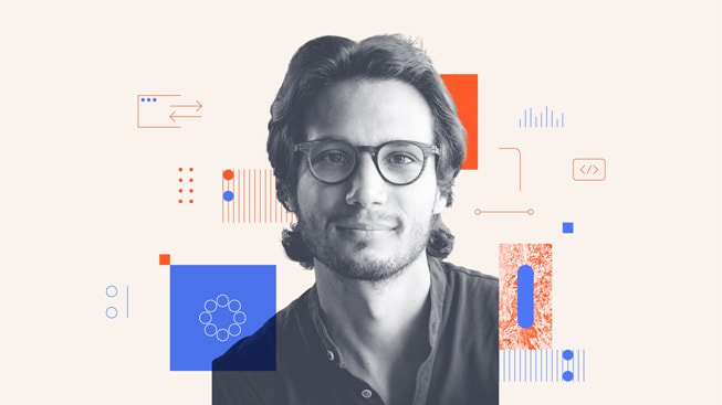 An illustrated portrait of Carlos Moncayo, co-founder and CEO of Inspectorio.