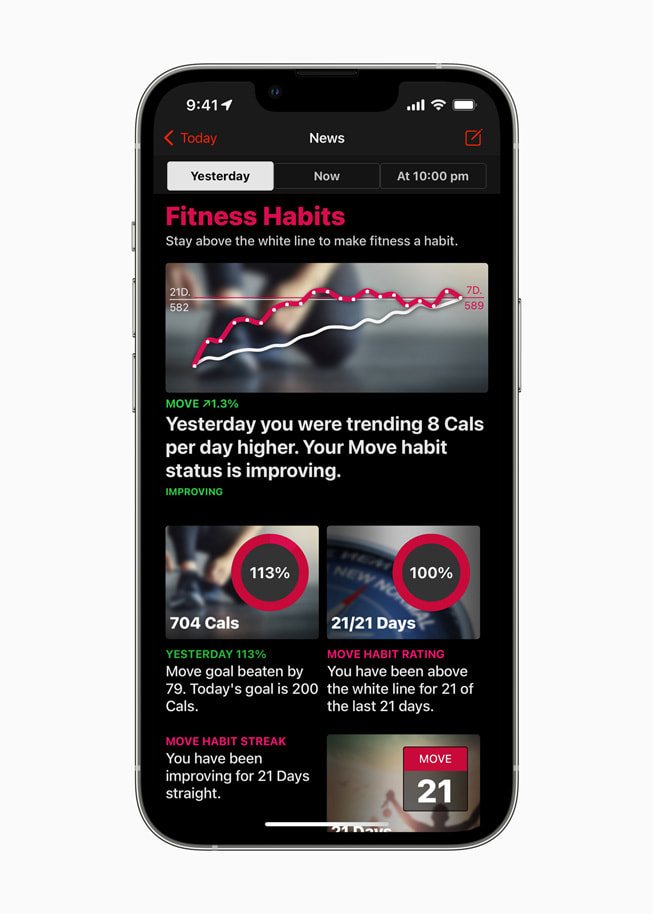 The HeartWatch app is shown on iPhone.