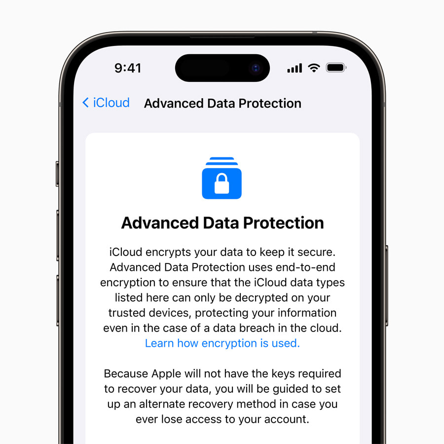 Apple advances user security with powerful new data protections - Apple