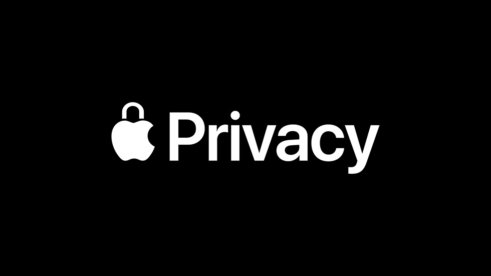 Logo de privacidad de Apple. 