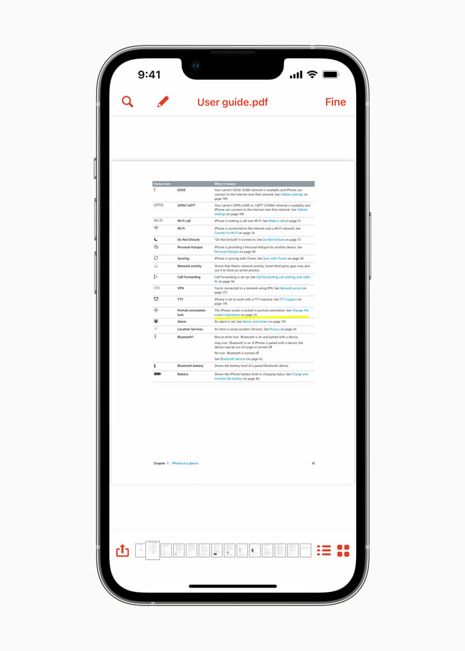 Viewer PDF dell’app Amerigo File Manager.