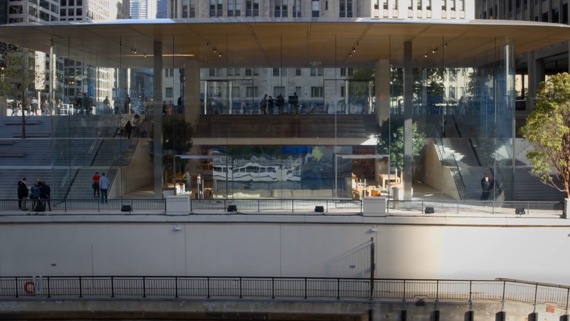 Apple's new flagship store an understated gem on the Chicago River