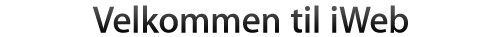 Velkommen til iWeb