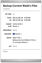 iCal Alarm from the Plut-in for popup