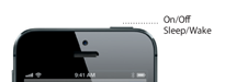 iPhone 5 sleep/wake button detail