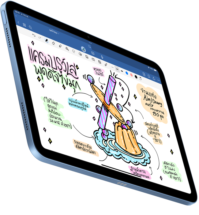 จดโน้ตด่วนลงใน Keynote บน iPad 