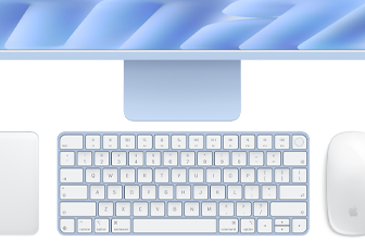 Touch ID özellikli mavi Magic Keyboard ve Magic Mouse