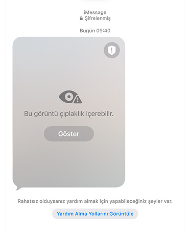 Çocuğunun bir video görüşmesinde görüntüleyebileceği hassas ve güvenli olmayan içerikler hakkında ebeveynlere otomatik olarak gönderilen bir mesaj, Resume Audio and Video ve End Call seçeneklerini içeriyor