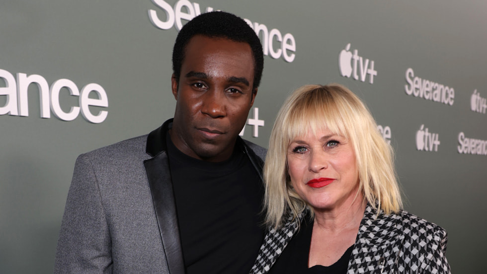 Tramell Tillman and Patricia Arquette at the special finale screening of “Severance”