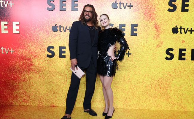 Jason Momoa and Hera Hilmar at the “See” premiere event