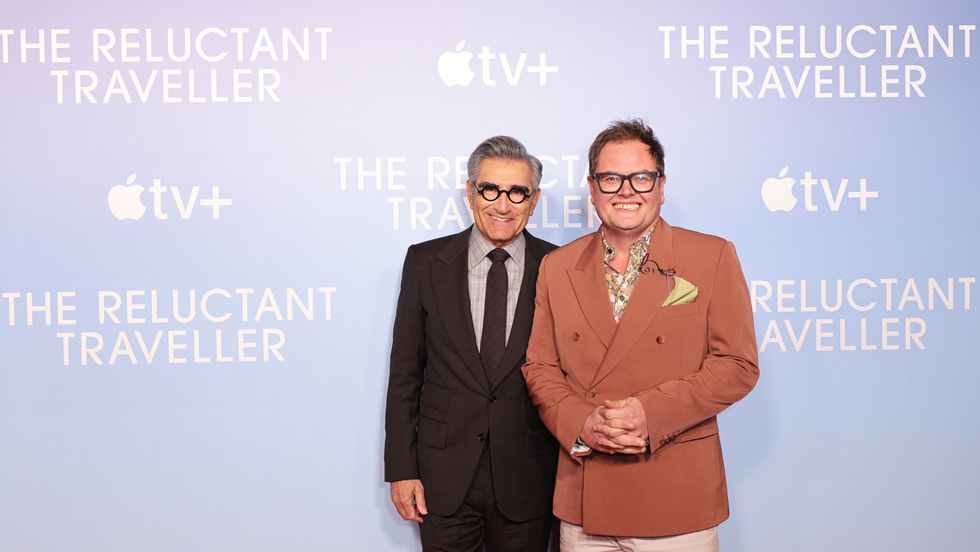 Eugene Levy and Alan Carr at Everyman Borough Yards in London for “The Reluctant Traveler”