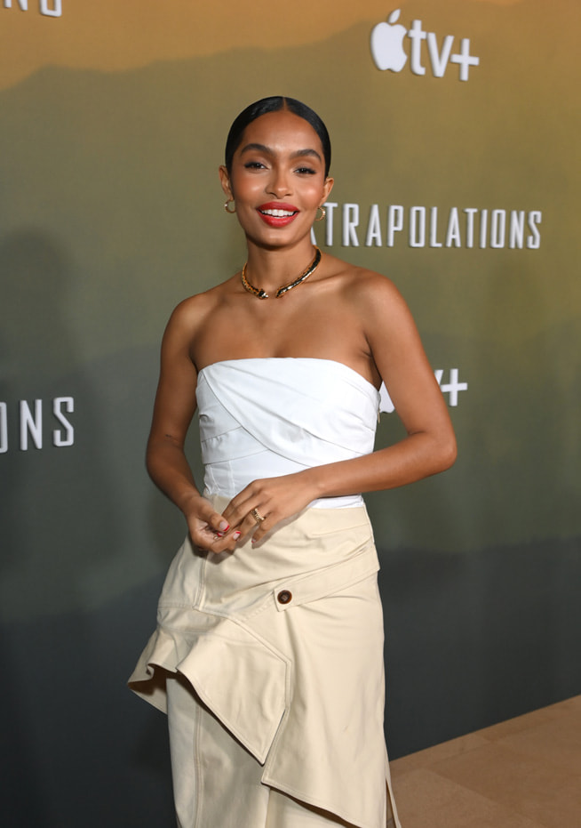 Yara Shahidi attends the premiere of the Apple TV+ drama “Extrapolations” at the Hammer Museum. “Extrapolations” will make its global debut on Apple TV+ on Friday, March 17, 2023.