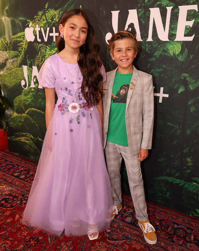 Ava Louise Murchison and Mason Blomberg attend the premiere of the Apple TV+ kids and family series “Jane” at the California Science Center.“Jane” season one debuts globally on Apple TV+ on Friday, April 14, 2023.