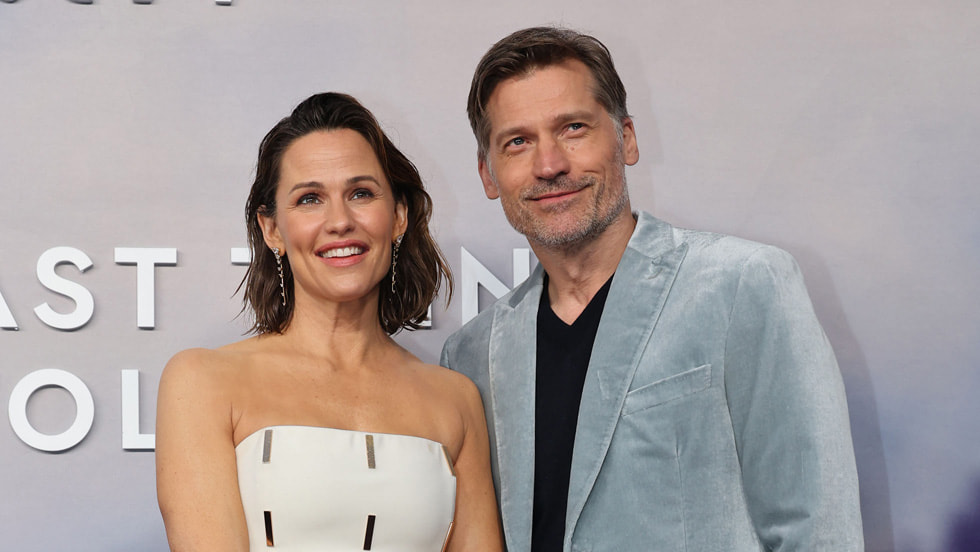 Jennifer Garner and Nikolaj Coster-Waldau attend the premiere of the Apple TV+ limited series “The Last Thing He Told Me” at the Bruin Theatre. “The Last Thing He Told Me” will make its global debut on Apple TV+ on Friday, April 14, 2023.