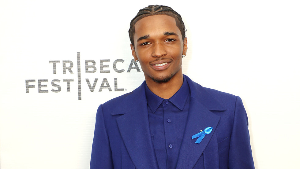 Isaiah Hill attends the Tribeca Festival premiere of the Apple TV+ acclaimed sports drama “Swagger" season two at AMC. Season two of “Swagger” will make its global debut Friday, June 23 on Apple TV+.