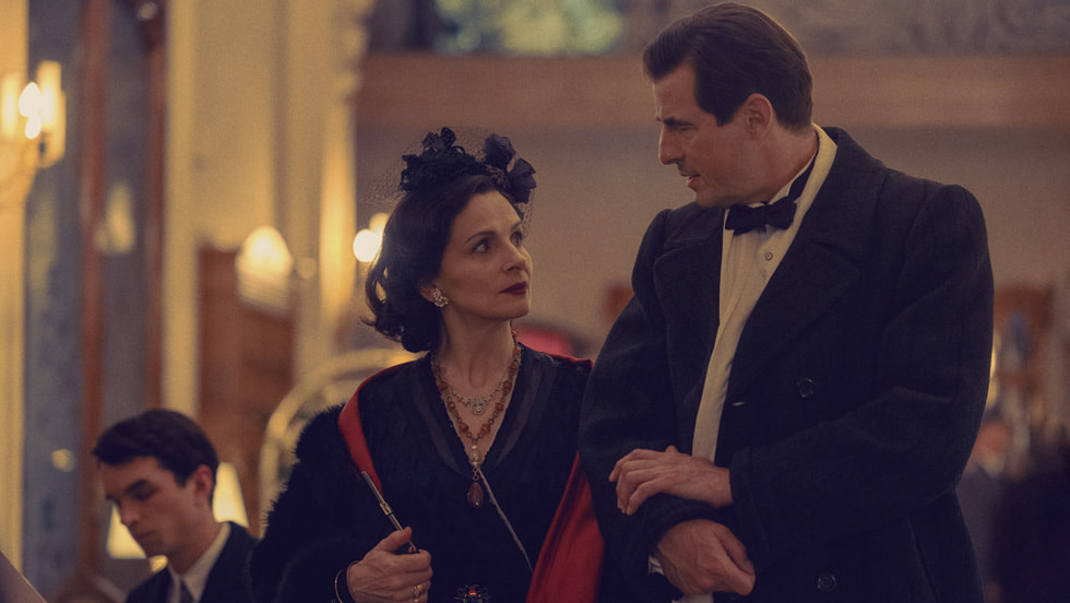Juliette Binoche and Claes Bang star in “The New Look,” premiering 14 February, 2024 on Apple TV+.