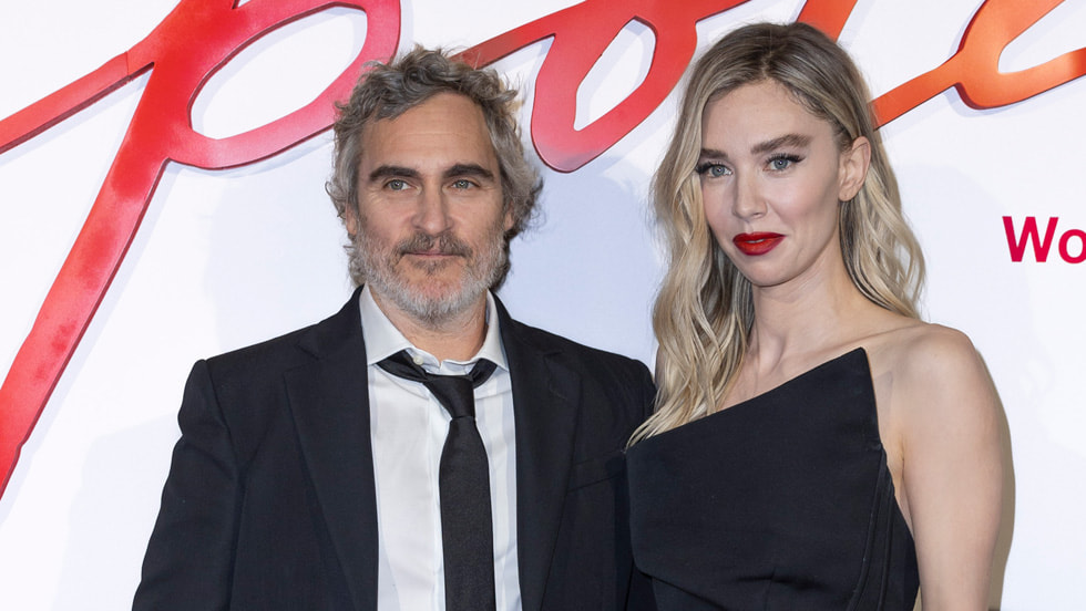 Joaquin Phoenix and Vanessa Kirby attend the Apple Original Films premiere of “Napoleon” at the Salle Pleyel. “Napoleon” premieres globally in theaters on Wednesday, November 22, 2023.