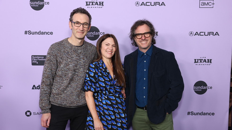 Jesse Moss, Amanda McBaine and Davis Guggenheim attend the world premiere of Apple Original Films' “Girls State” at the Eccles Center at the 2024 Sundance Film Festival. “Girls State” premieres globally on Apple TV+ on Friday, April 5, 2024. 