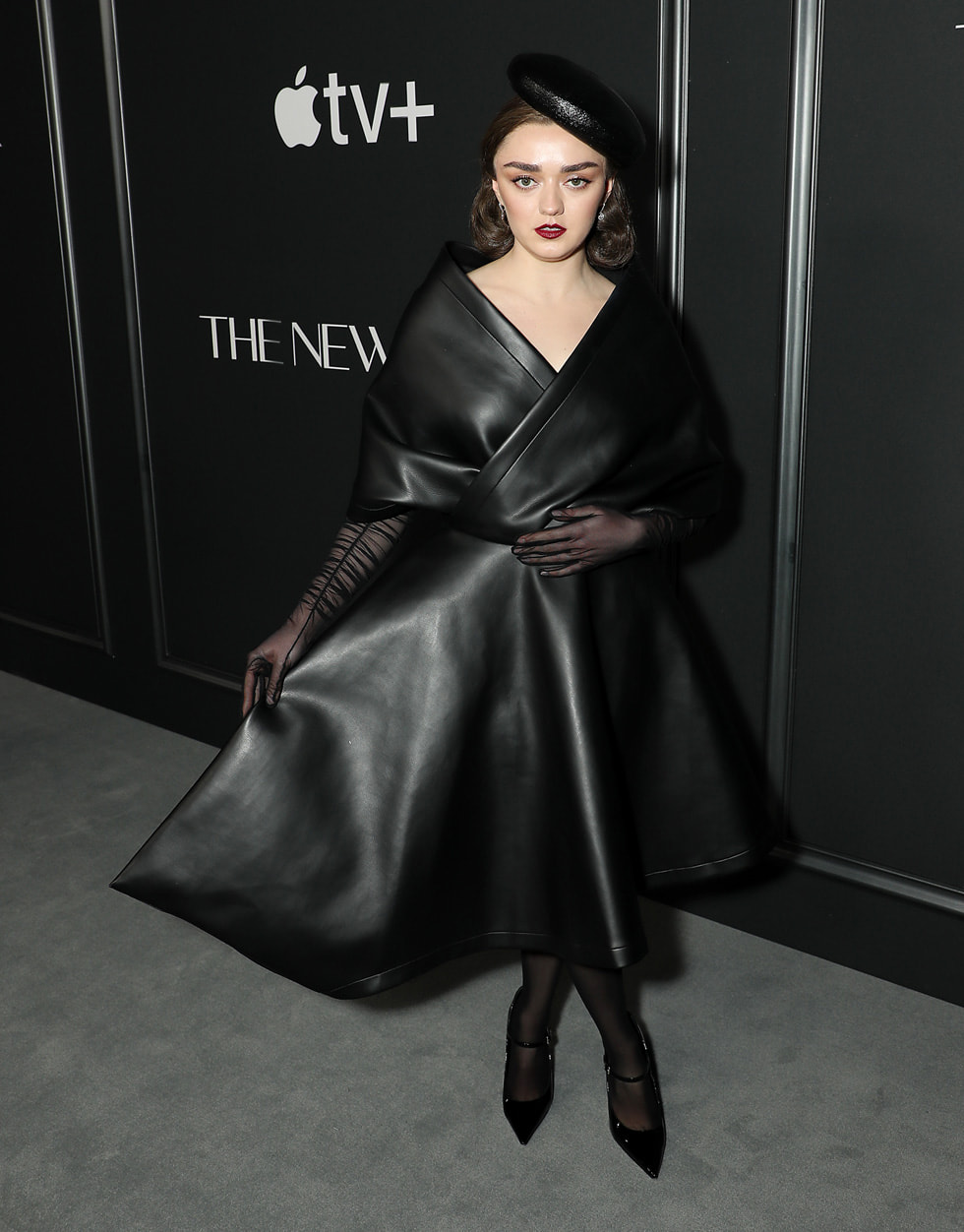 Maisie Williams attends the premiere of the Apple TV+ thrilling series “The New Look” at Florence Gould Hall. “The New Look” will make its global debut on Apple TV+ on Wednesday, 14 February 2024.