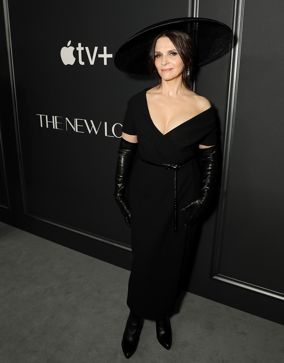 Juliette Binoche attends the premiere of the Apple TV+ thrilling series “The New Look” at Florence Gould Hall. “The New Look” will make its global debut on Apple TV+ on Wednesday, February 14, 2024.