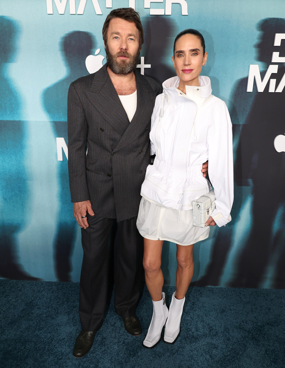 Joel Edgerton and Jennifer Connelly attend the world premiere of Apple TV+’s “Dark Matter” at the Hammer Museum on April 29, 2024 in Los Angeles, California. “Dark Matter” debuts globally on Apple TV+ on Wednesday, May 8, 2024.